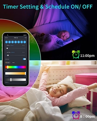 Waterproof Wifi Smart RGB LED Strip Music Sync Google Home Alexa App Controlled Full Kit