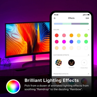 5m Smart RGB LED Strip Lights Flexible Remote Control Wifi 1400lm 4000K
