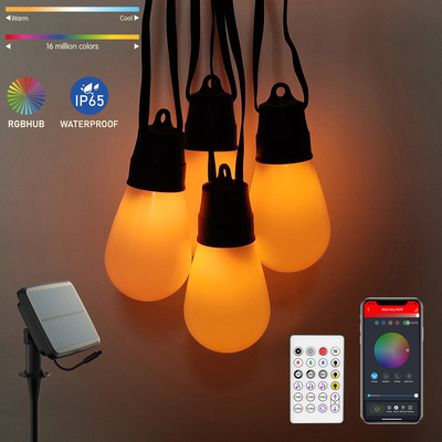 RGB Outdoor Bulb String Lights IP65 Weatherproof Commercial Hanging Lights