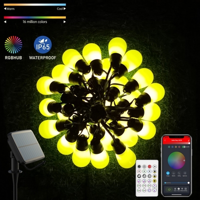 RGB Outdoor Bulb String Lights IP65 Weatherproof Commercial Hanging Lights