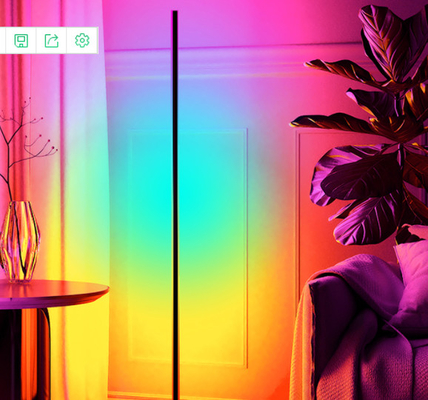 Remote Control Smart LED Floor Lamp Rgb Changing Color Led Corner Light