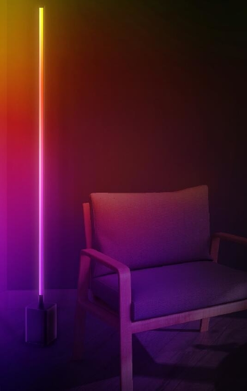 Modern Mental Nordic Designer Living Room Smart Standing Led Lamps Floor Corner Ambient Light With Remote Control