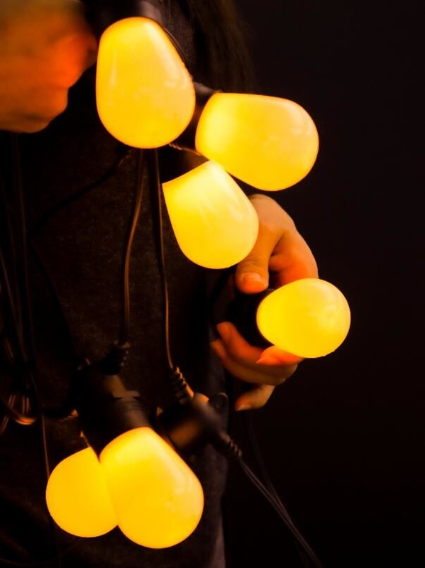 15 Bulb String Lights RGB Globe Festoon Color Changing Hanging Outdoor String Lights 10m