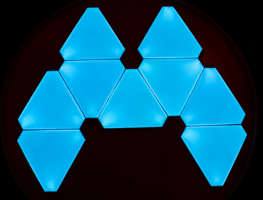 Triangle Smart Led Night Light Intelligent RGB Led Panel Light For Wall